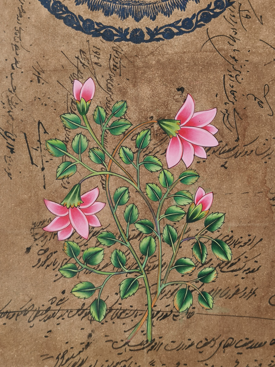 Royal Lotus Heritage Floral Emblem Artwork detail