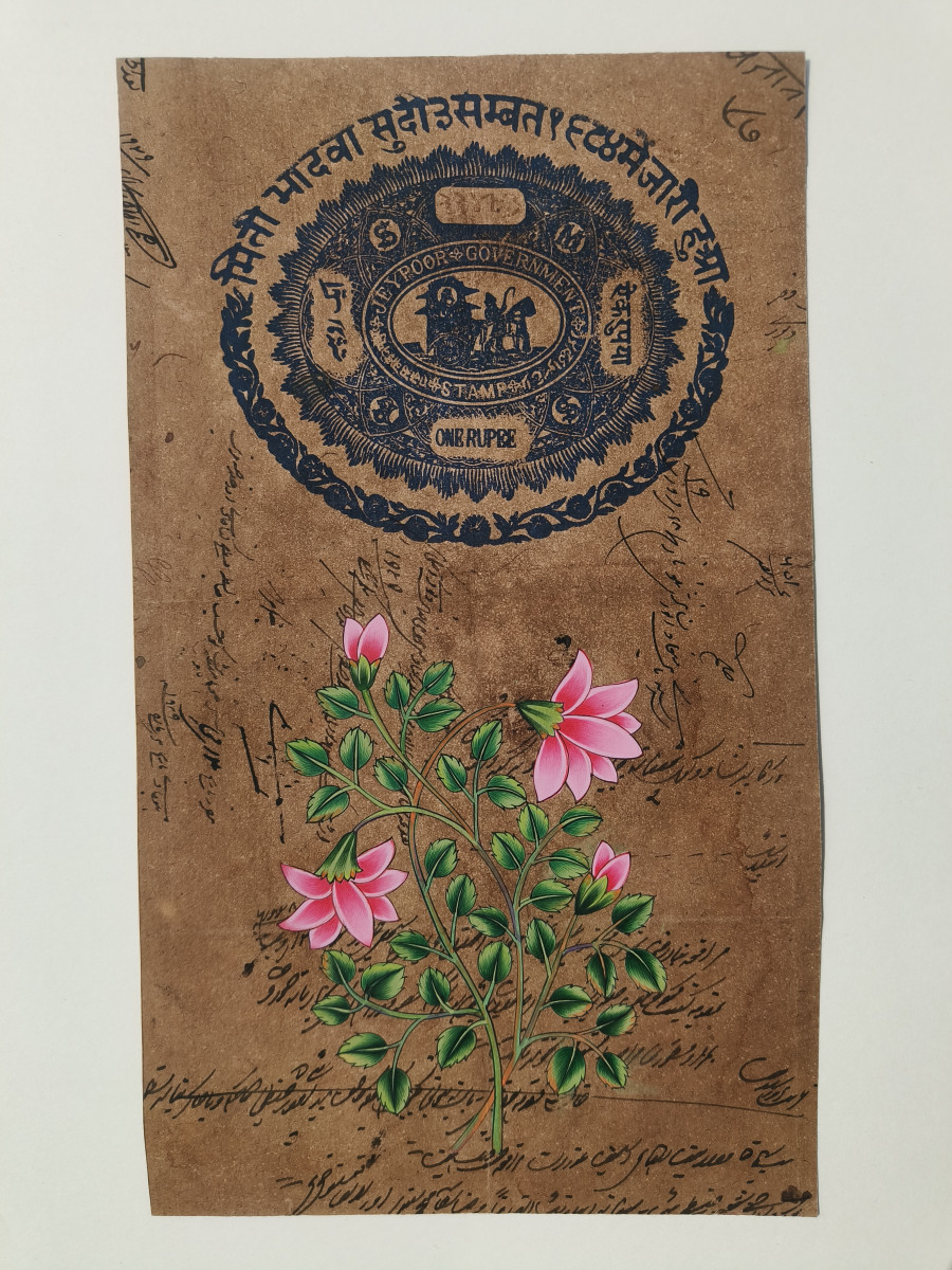 Royal Lotus Heritage Floral Emblem Artwork